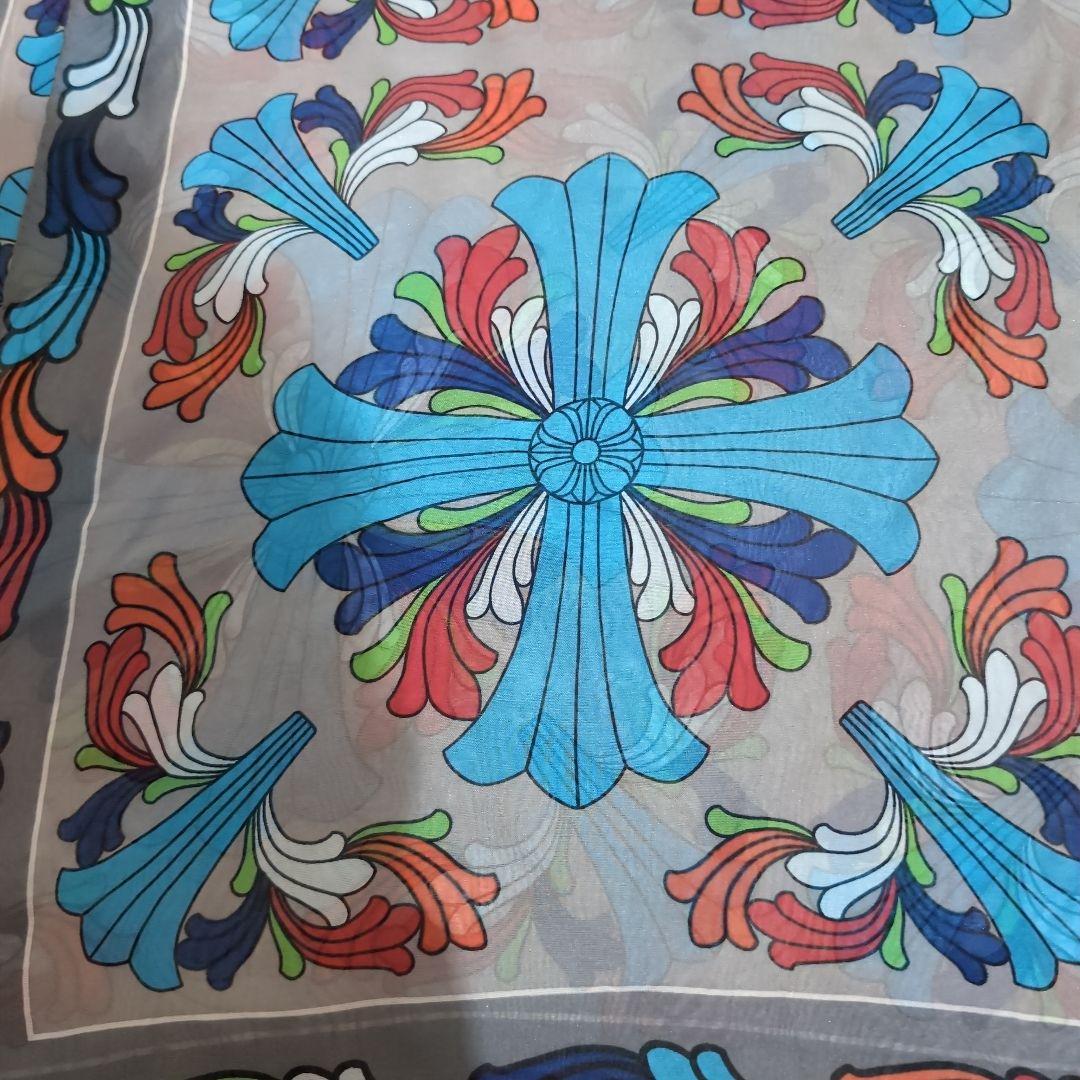 クロムハーツスカーフ「クロムハーツ柄」シルク【正規店】