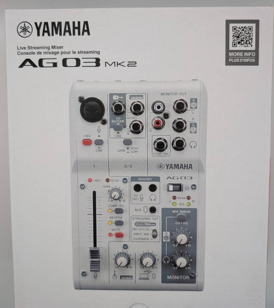 【新品未使用】YAMAHA AG 03 MK2 ライブストリーミングミキサー
