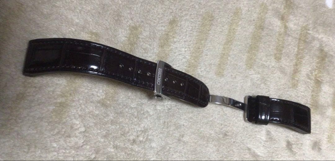 【本日限定】グランドセイコークロコダイルベルト　美品　セイコーDバックル付