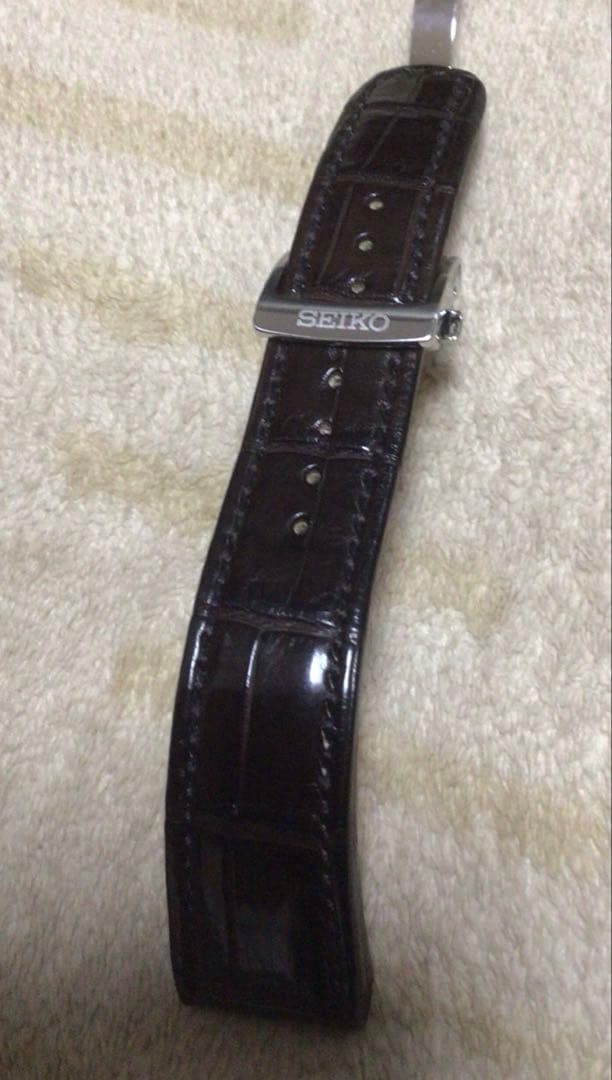 【本日限定】グランドセイコークロコダイルベルト　美品　セイコーDバックル付