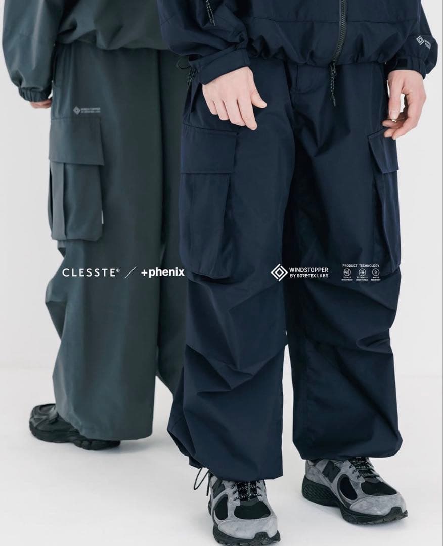 【CLESSTE】+phenix ゴアテックス ミリタリーカーゴパンツ　ワイド