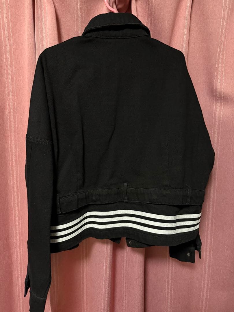 【限定価格】adidas 黒 デニムジャケット L アディブレイク
