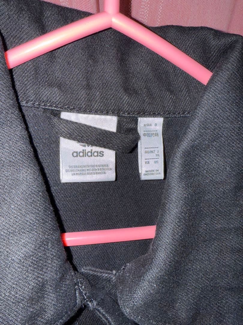 【限定価格】adidas 黒 デニムジャケット L アディブレイク