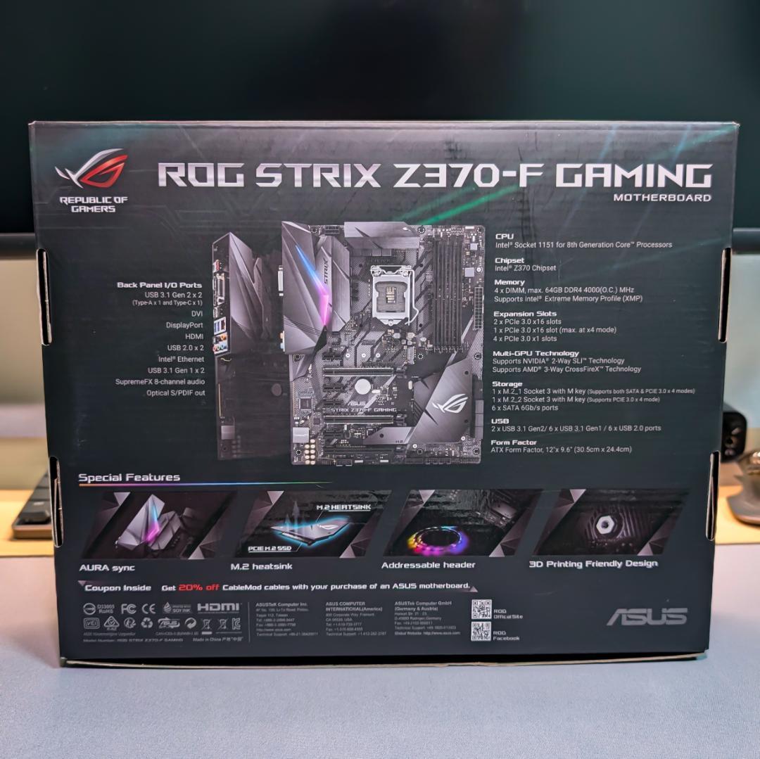 ASUS ROG STRIX Z370-F Gaming マザーボード