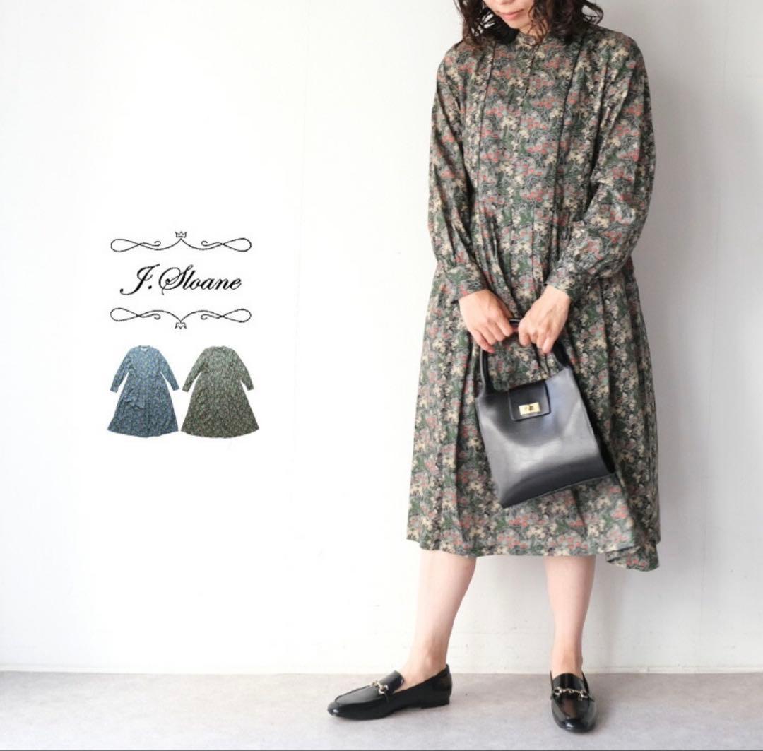 【しかたに】J.sloane リバティ パイピングワンピース