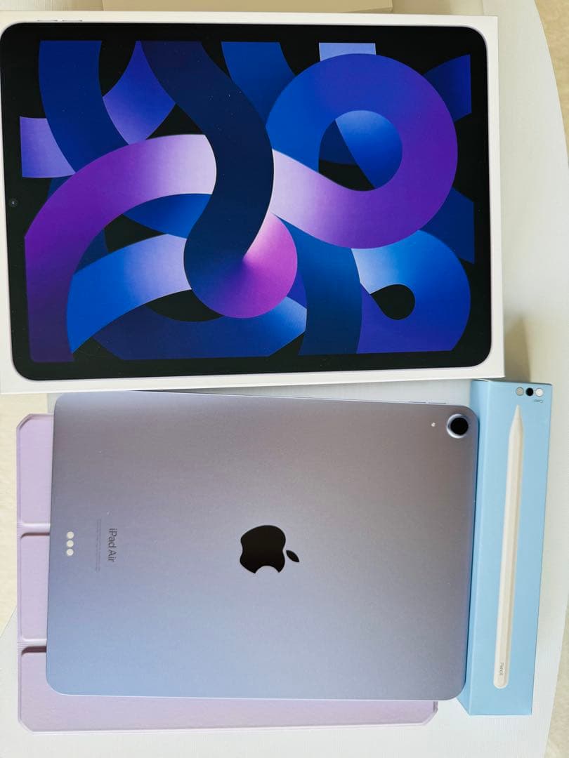 iPad Air (第5) パープル 256GB WiFi、Pencil、ケース