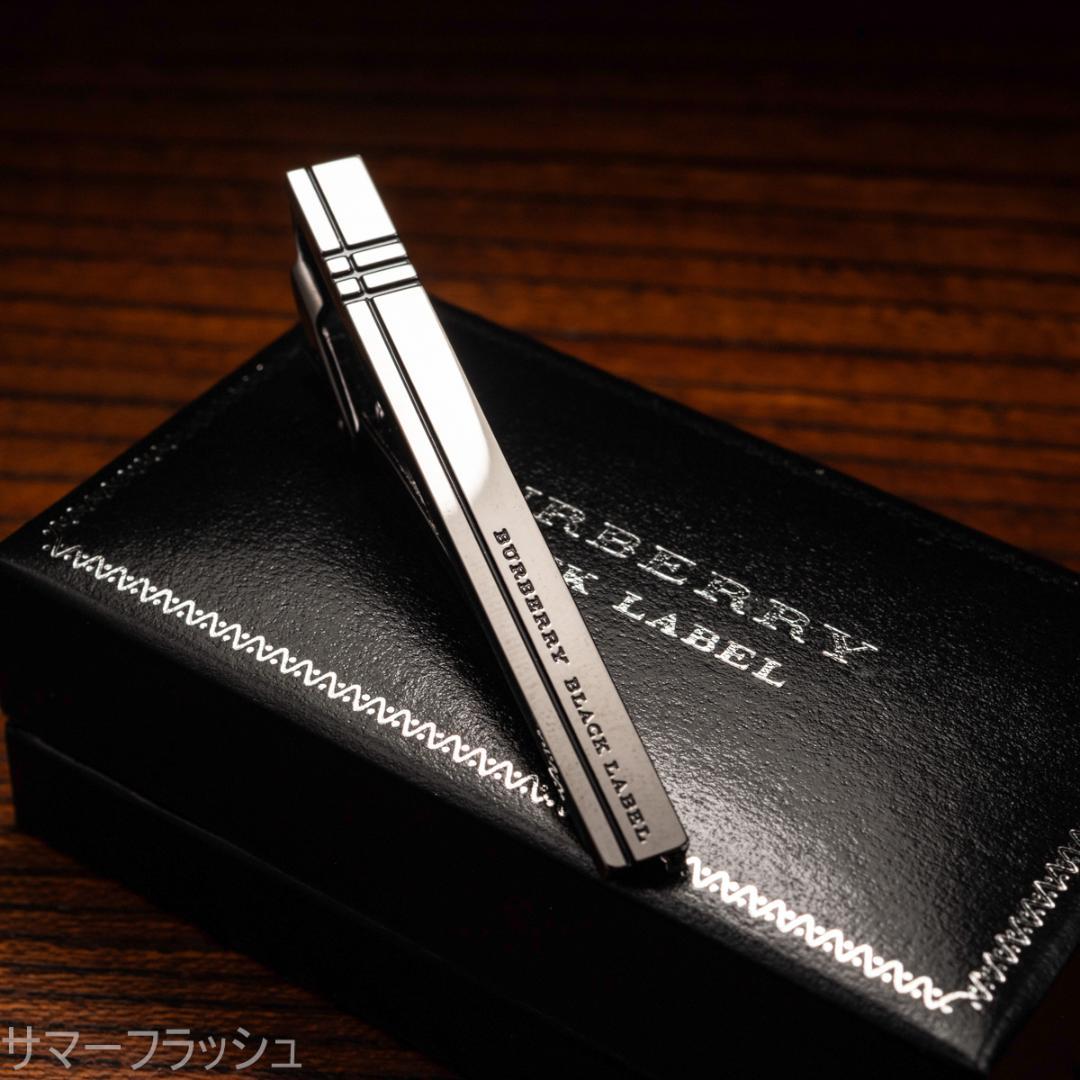 Burberry バーバリー ブラックレーベル ガンメタリックネクタイピン