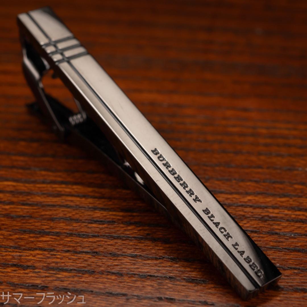 Burberry バーバリー ブラックレーベル ガンメタリックネクタイピン