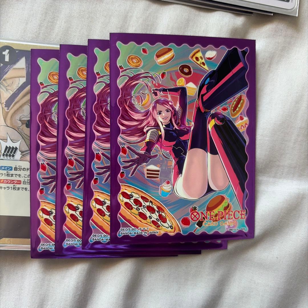 ワンピカード黒クロコダイルデッキ　パーツ　キャラスリーブ付(ボニー) パラレル含