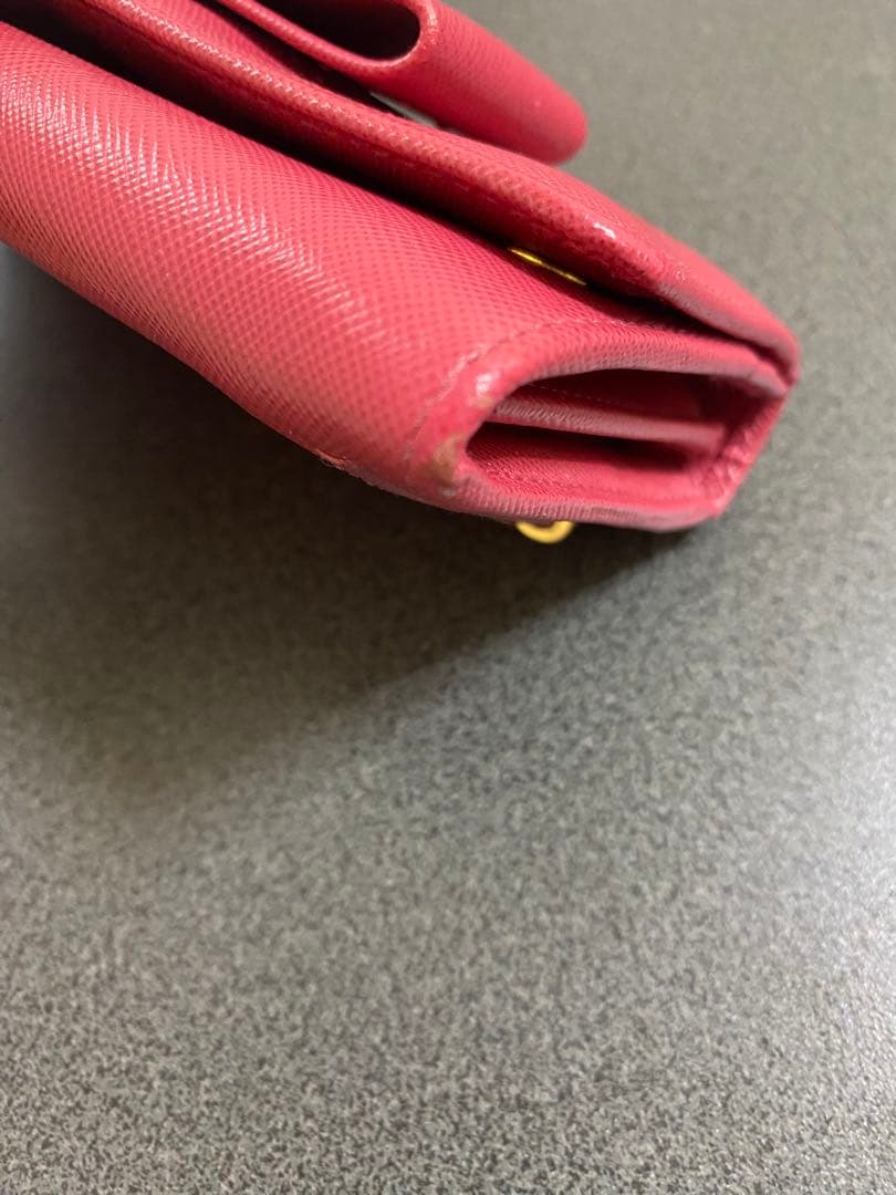 PRADA 長財布 サフィアーノ リボン ペオニア