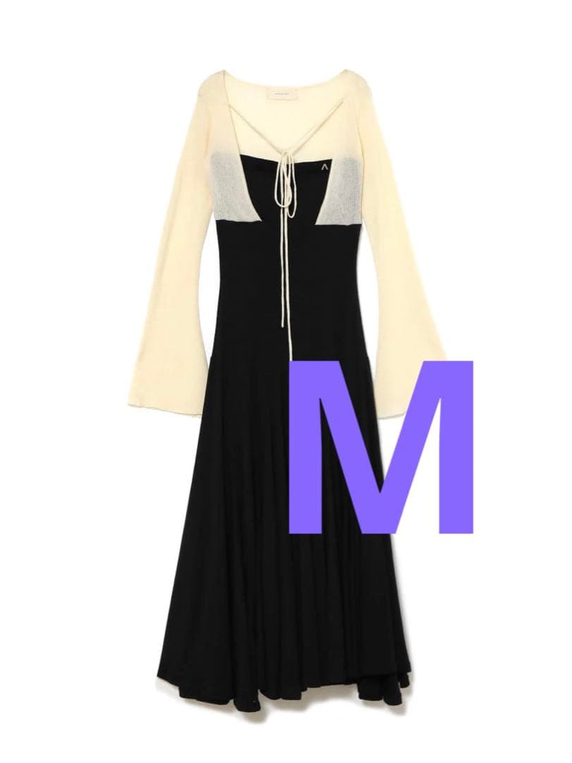 ワンピース andmary Sara silky dress / black (M)