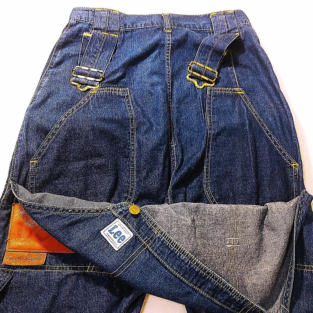 美品 リー Lee メルシーボークー コラボ　サルエルデニム サロペット W70