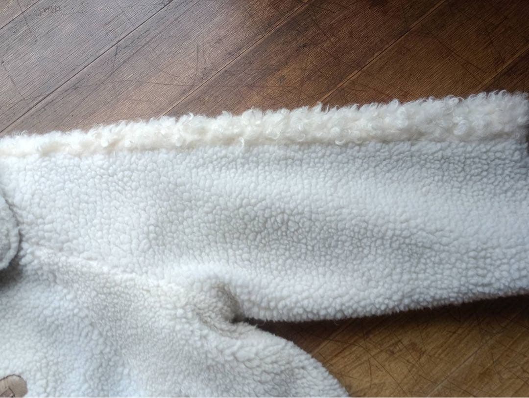 ジャケット・アウター cara reversible patchwork mouton coat