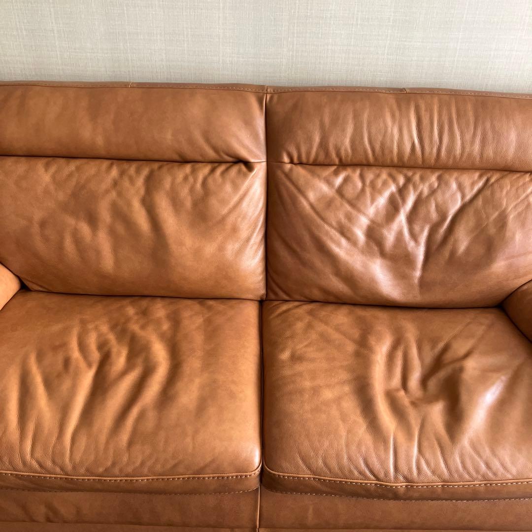 ニトリ　3人掛け　イタリア本革　ソファ