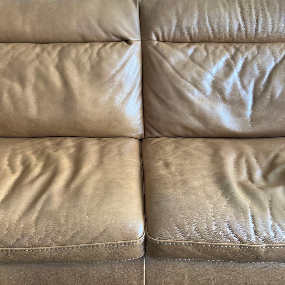 ニトリ　3人掛け　イタリア本革　ソファ