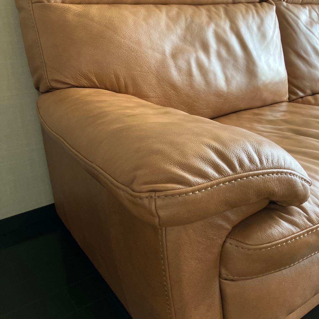 ニトリ　3人掛け　イタリア本革　ソファ