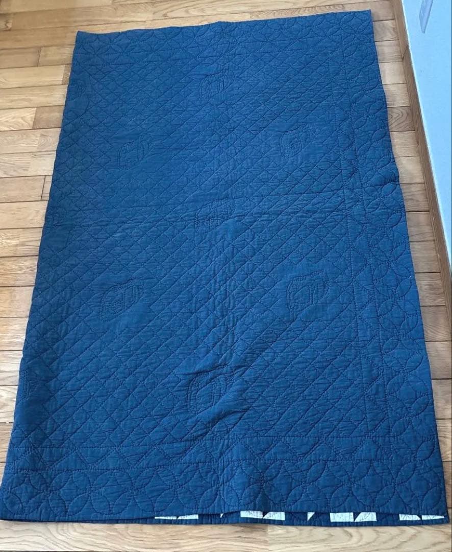 ♦︎ポルシェ356デザイン ハンドメイドパッチワーク　ベッドカバーシングルサイズ