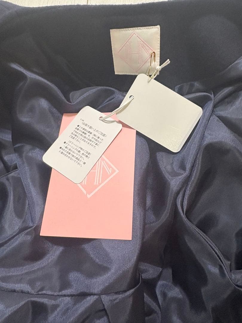 jnhearts リボンコート　36 ネイビー　ribbon coat