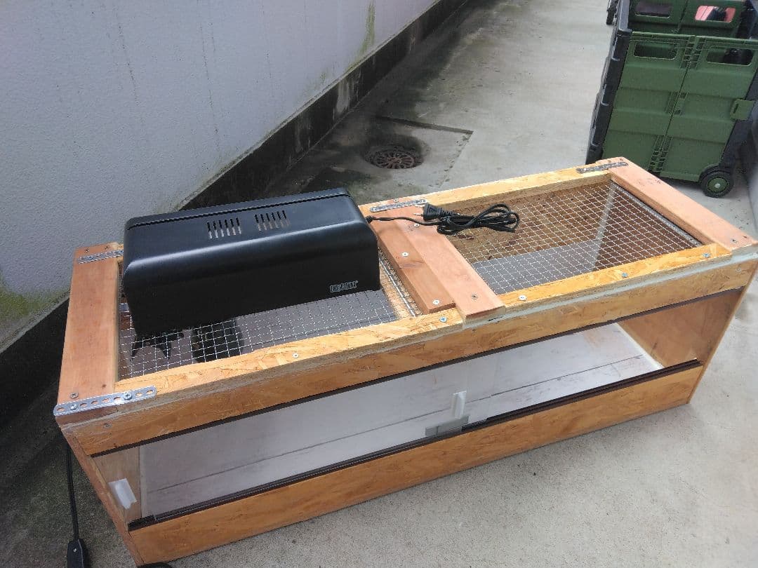 木製爬虫類ケージヒーター付きお得なセット