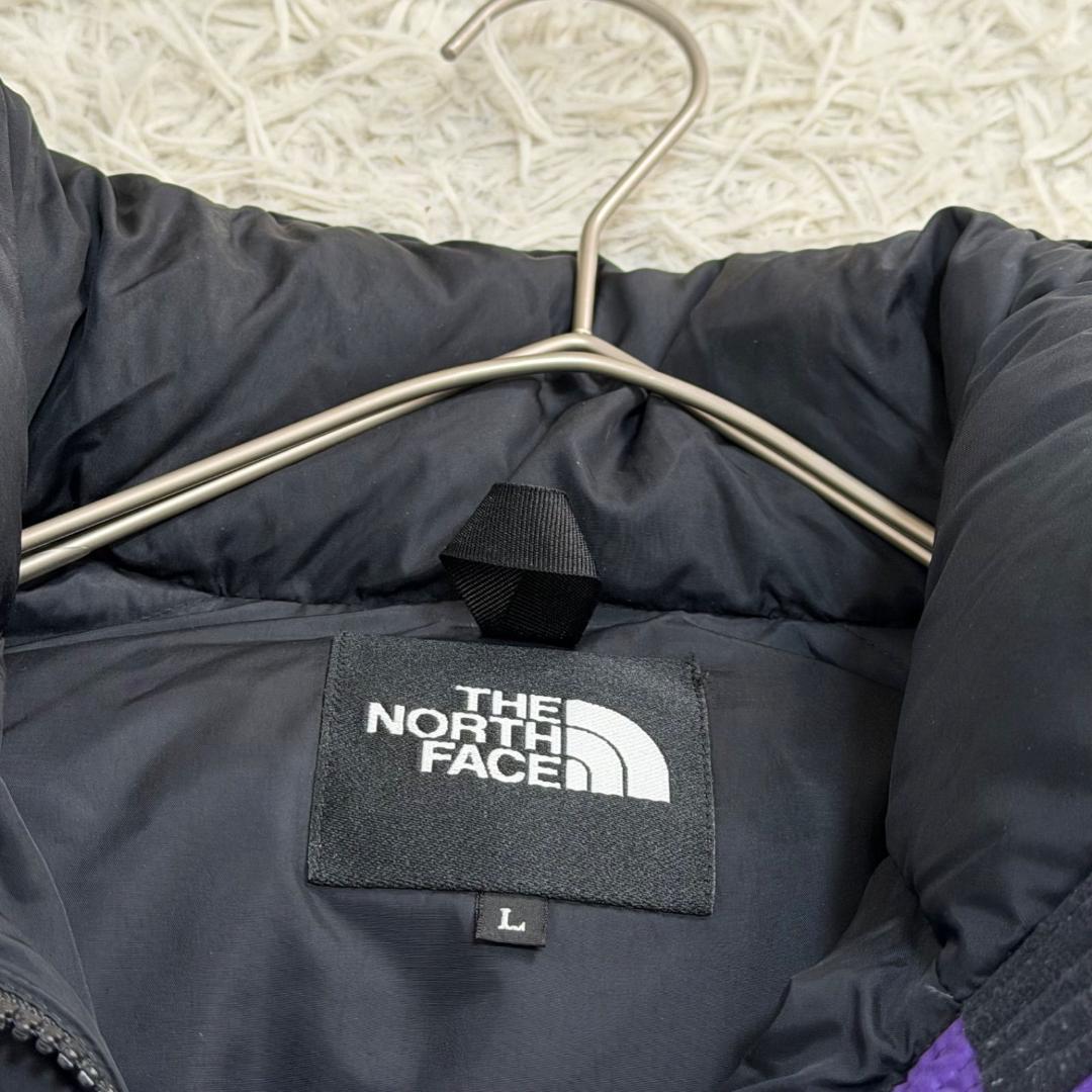 17073✨ノースフェイス L ロゴ刺繍 ヌプシ ダウンジャケット パープル