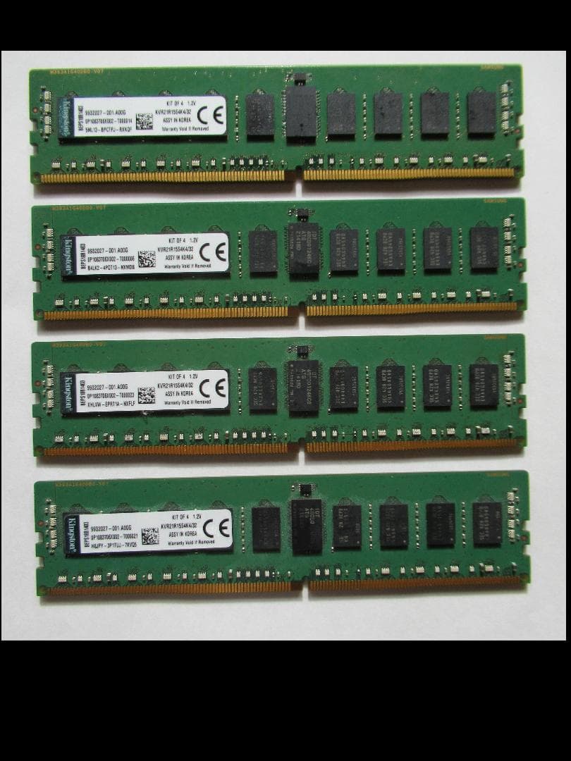 DDDR４　32GB（８GB×４） メモリキット　ECC （サーバー用）