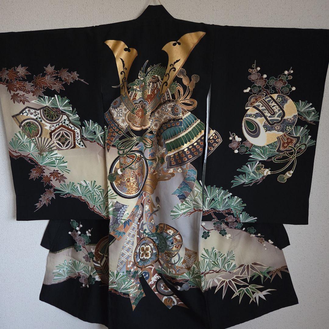 hana　1-17 正絹　男の子お祝い着物　長襦袢付き　産着　七五三　逸品