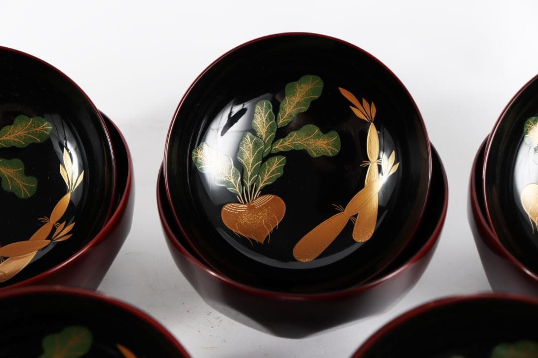 輪島塗 坂口孝太郎謹製 煮物椀 五客 蒔絵　共箱