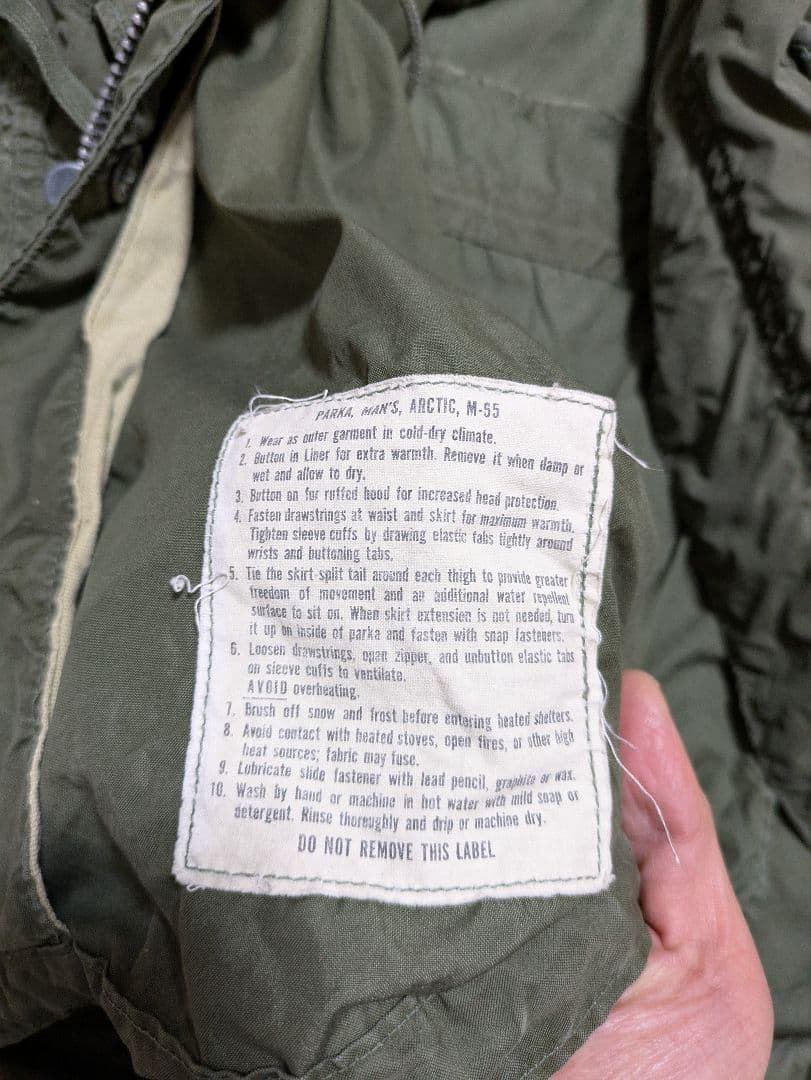 実物 米軍　M-65 モッズコ－ト フィッシュテールパーカー　XS　フード付き
