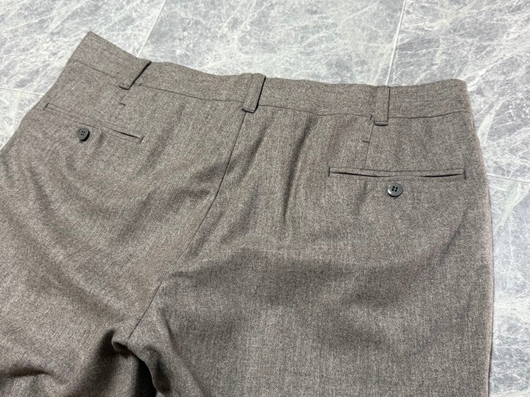 AMBROSI Super 100'S アンブロージ ウール 2タック パンツ