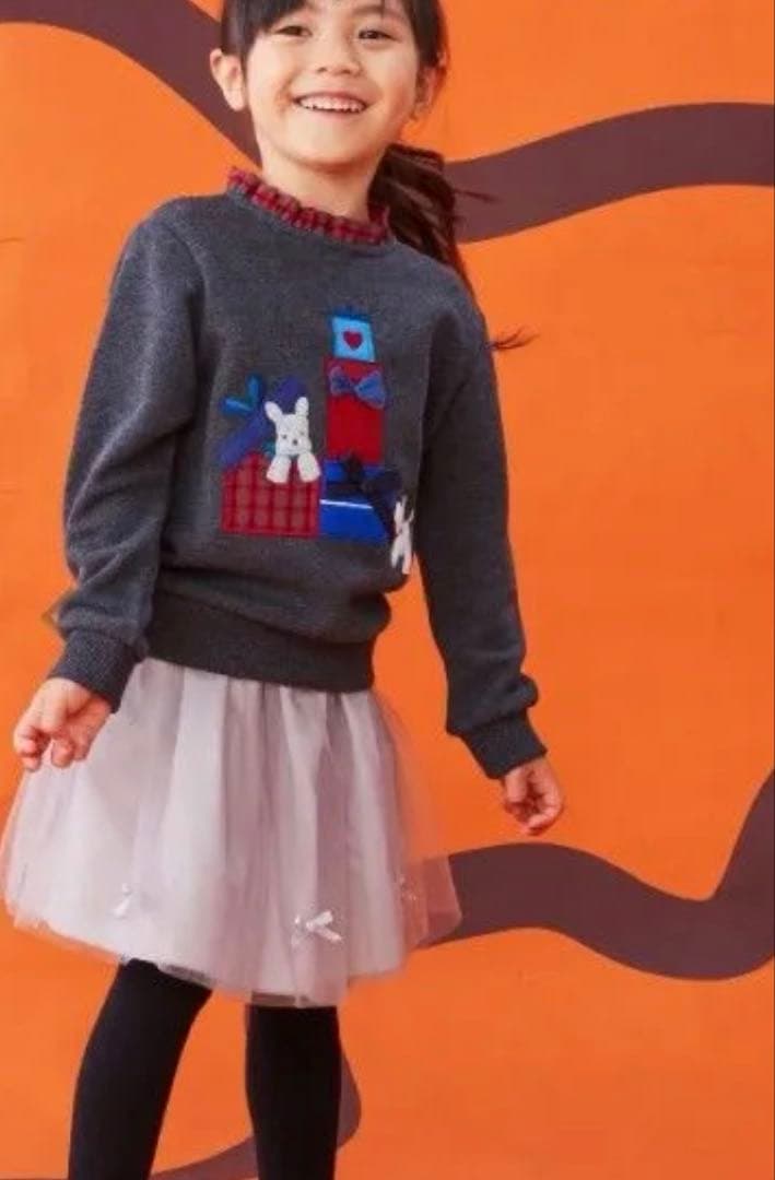 完売　美品　familiar テリア　トレーナー　100