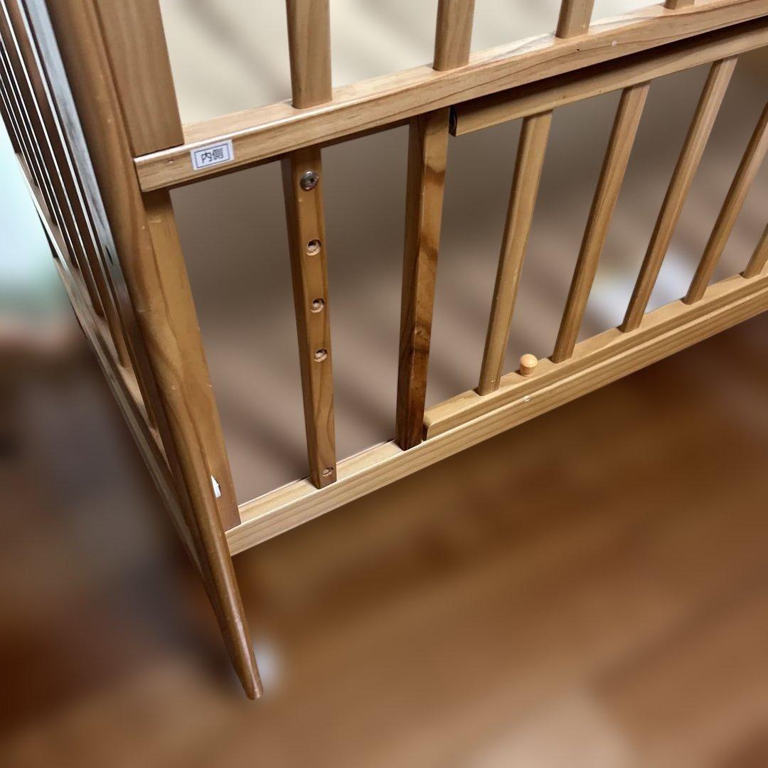 カトージ　ハイポジション ベビーベッド アーチ ナチュラル レギュラー