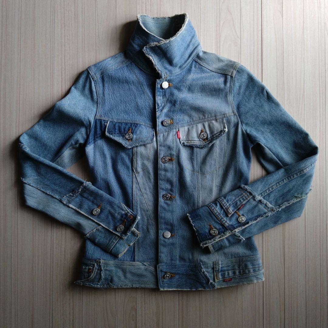 試着のみ　JUNGLE CAT リーバイス　パッチワーク　デニムジャケット　M