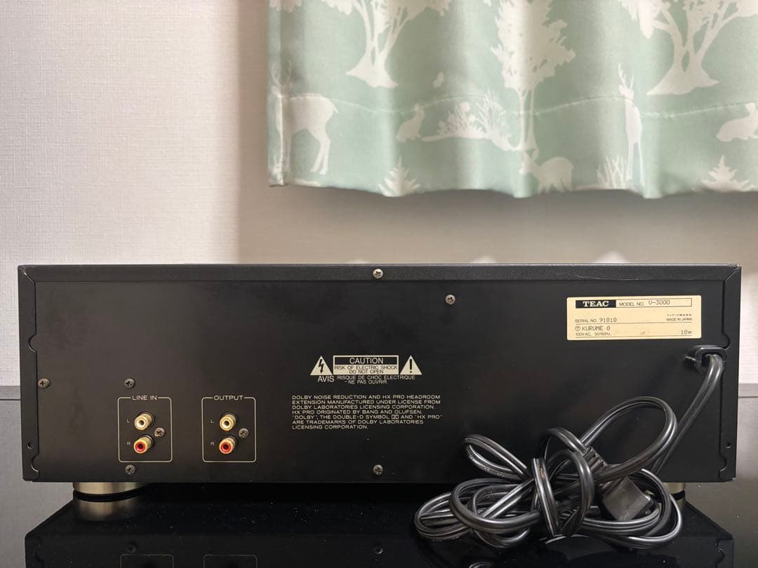 TEAC ステレオカセットデッキ　V-3000 中古