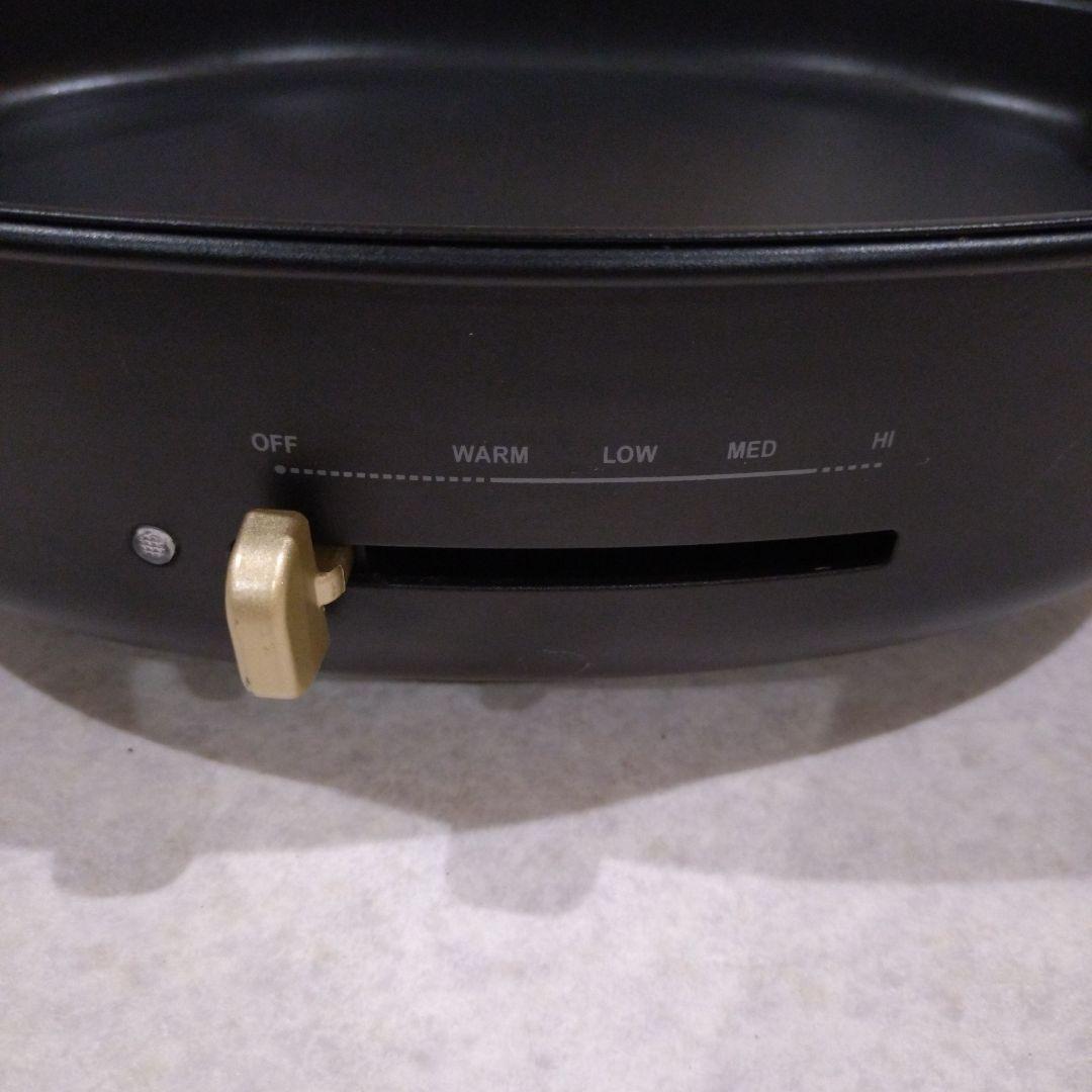 BRUNO オーバルホットプレート ブラック　ホットプレート たこ焼きプレート付