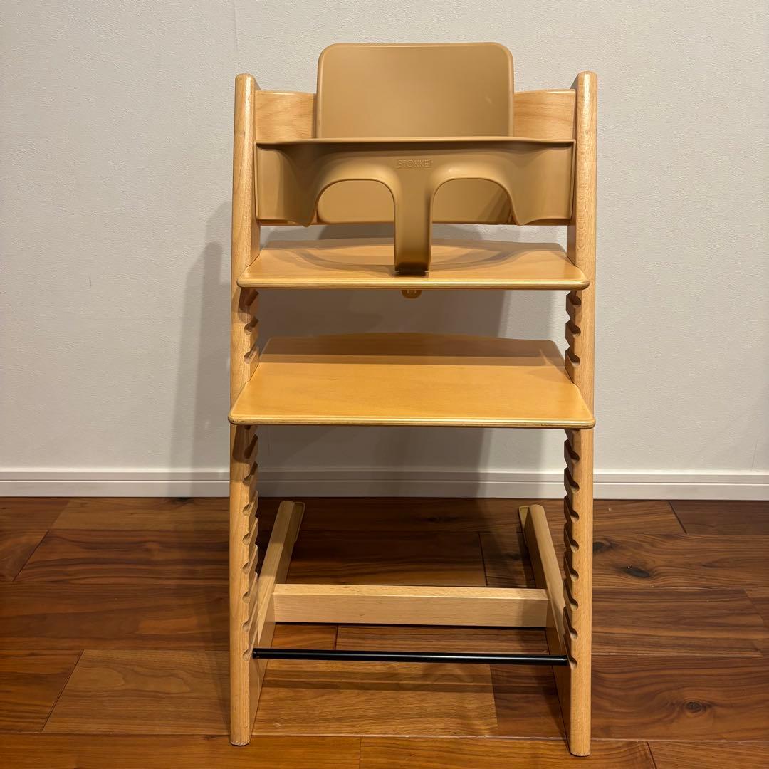 ストッケ トリップトラップ ナチュラル ベビーセット付き 極美品