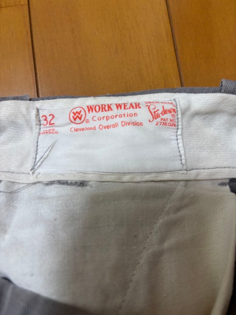 60s ワークチノパンツ グレー