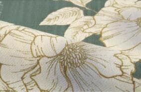 プチサイズS◆ノー皺加工最高級クールパス◆翡翠緑の花古典浴衣140～155cm向