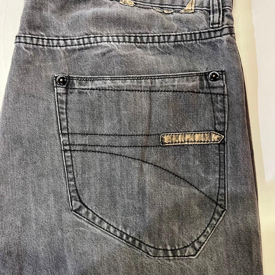 00s 古着 SEAN JOHNブラックデニム ワイド baggy Y2K B系