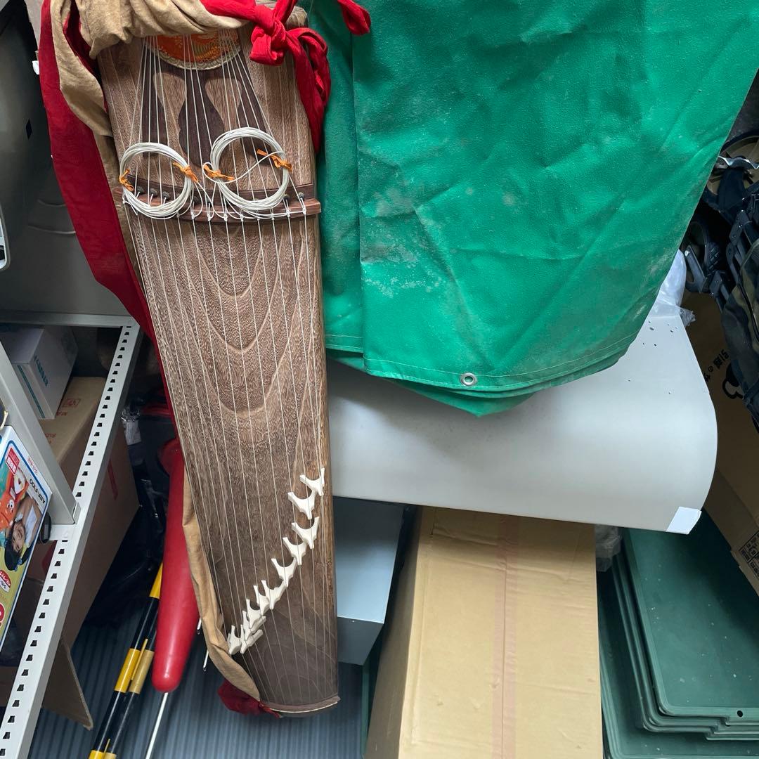 A*c様 琴 13弦 全長約184㎝ 琴柱あり 茶 伝統楽器 和楽器 弦楽器 試