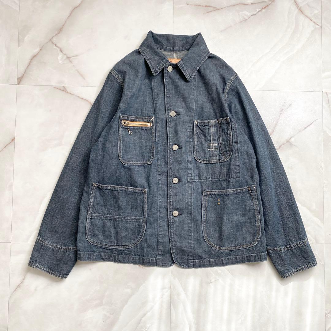 A15637 美品 45R 麦デニムの908カバーオール　影色納戸重 1