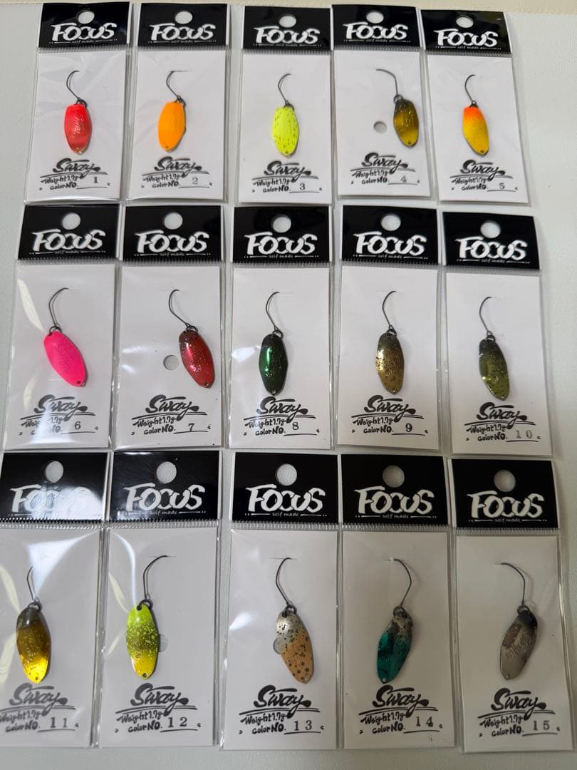 フォーカス スウェイ 1.7g　全15色セット　Sway　Focus