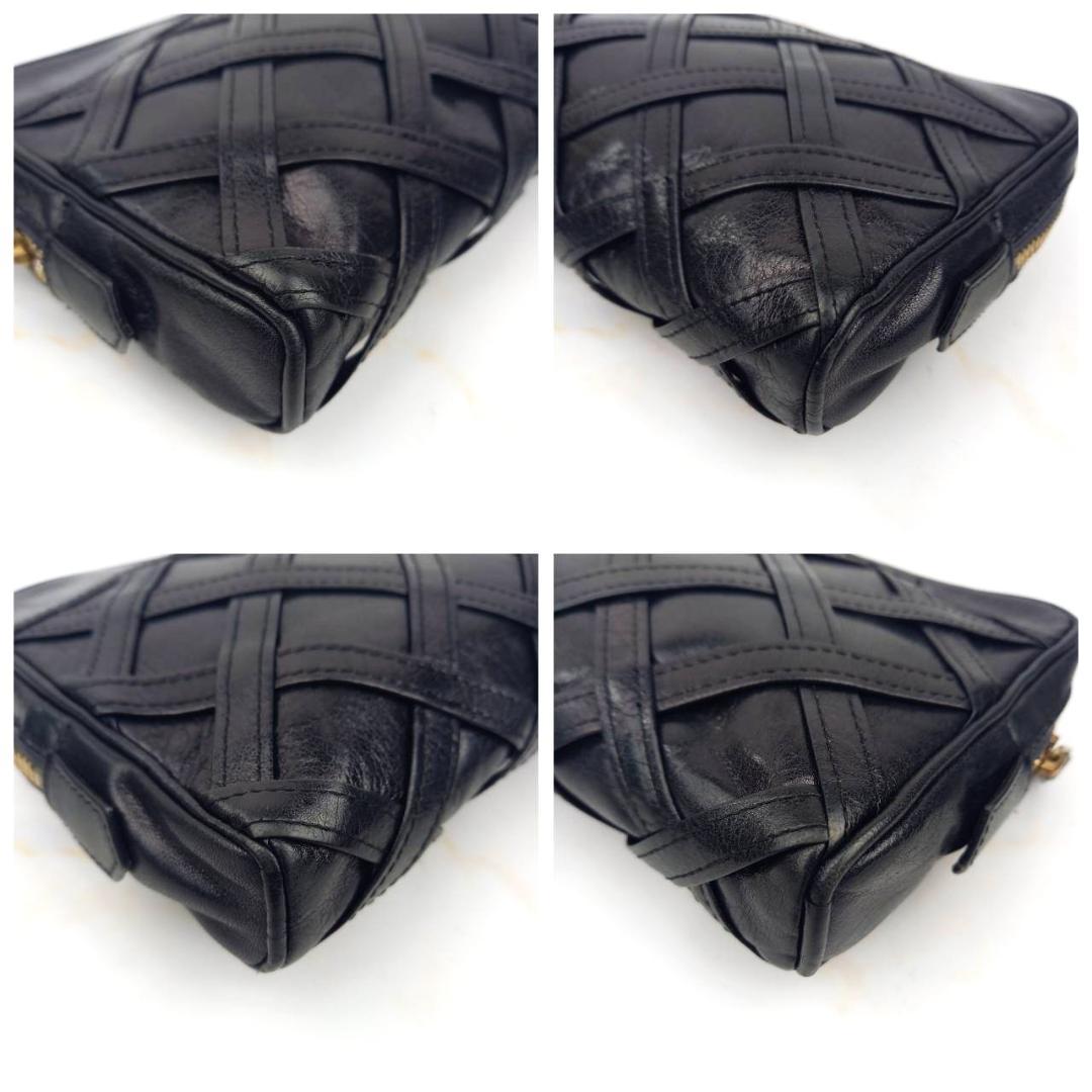 ✨希少・良品✨ イヴサンローラン クラッチバッグ セカンドバッグ レザー 黒