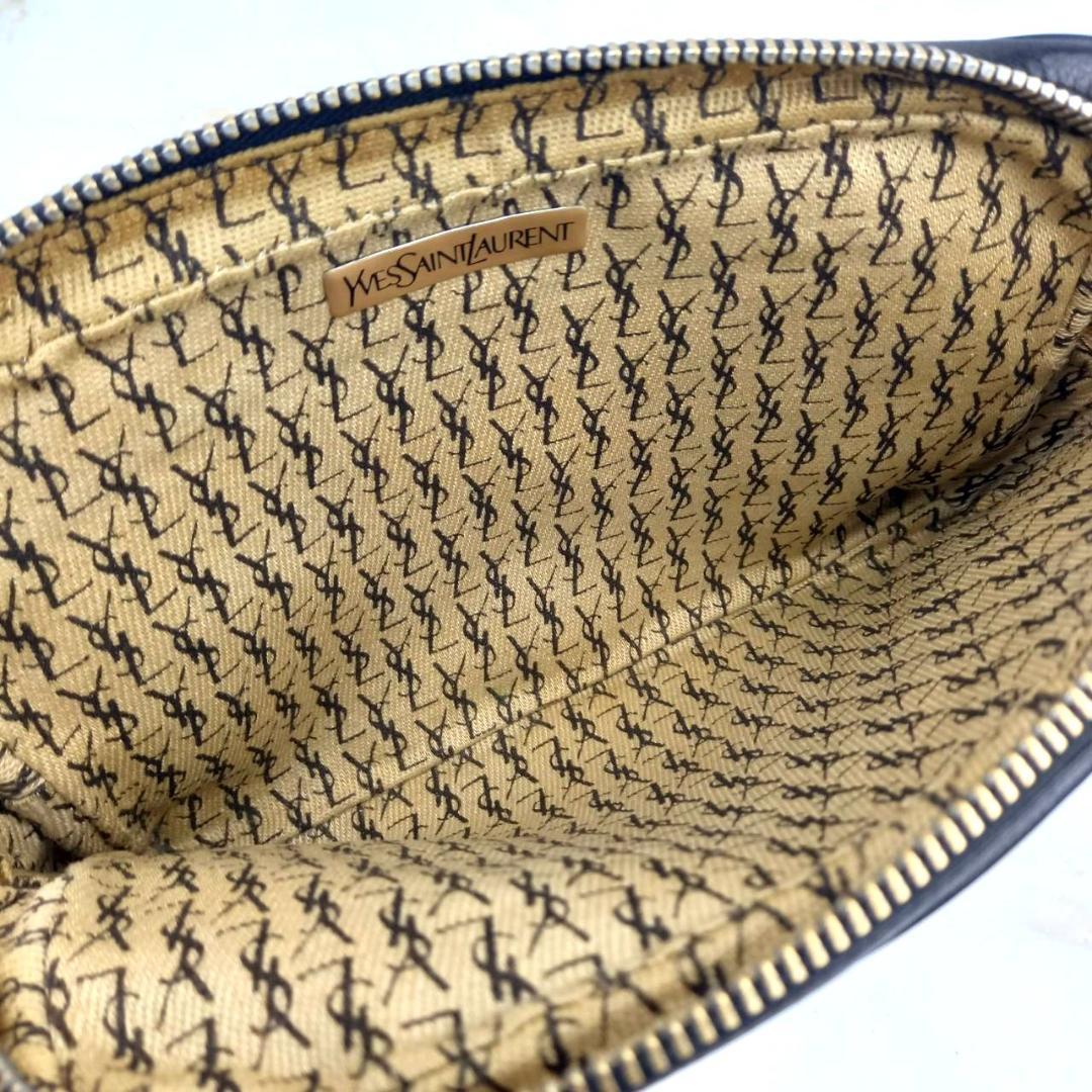 ✨希少・良品✨ イヴサンローラン クラッチバッグ セカンドバッグ レザー 黒