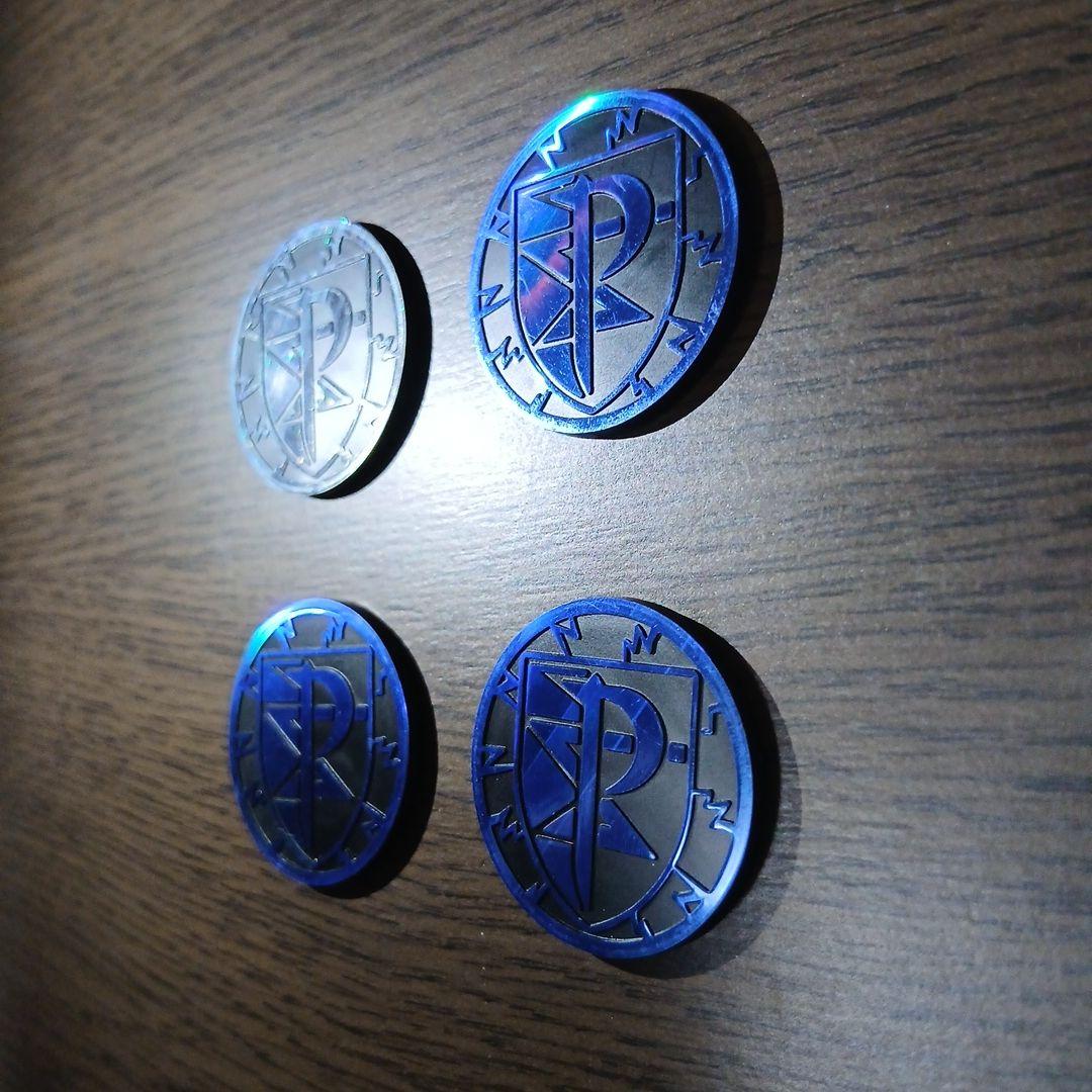 ポケモンカード プラズマ団 エンブレム  青 ブルー 銀 シルバー