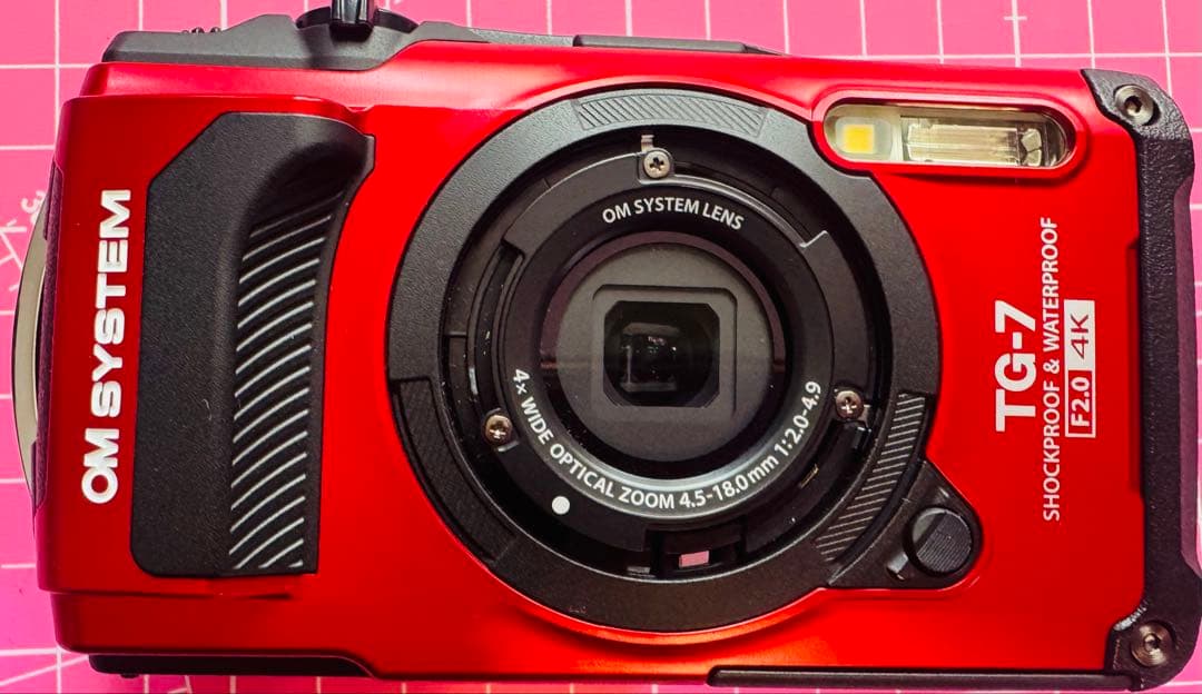 OM SYSTEM TG-7 コンパクトデジタルカメラ レッド