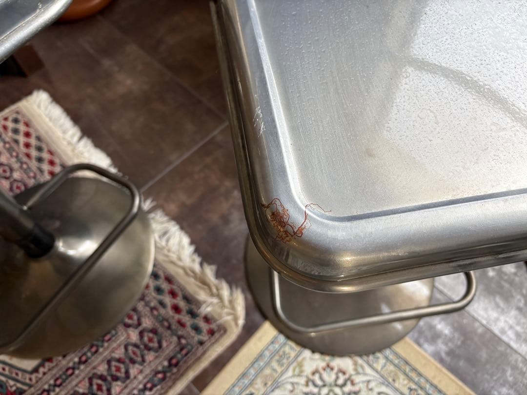 アメリカン　ブリキ調　カウンターチェア　バーカウンター　バーチェア　４脚　nZ