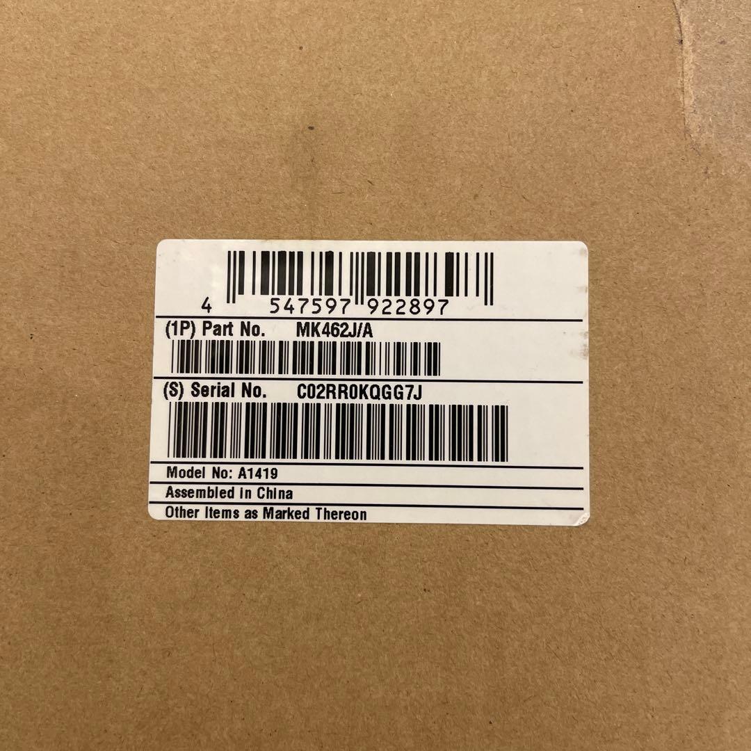 専用Retina 5K ディスプレイ 27 インチ iMac