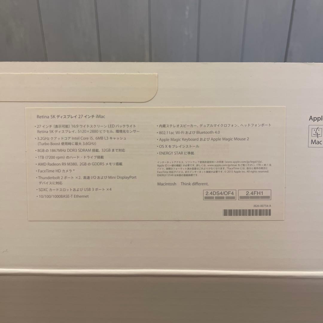 専用Retina 5K ディスプレイ 27 インチ iMac