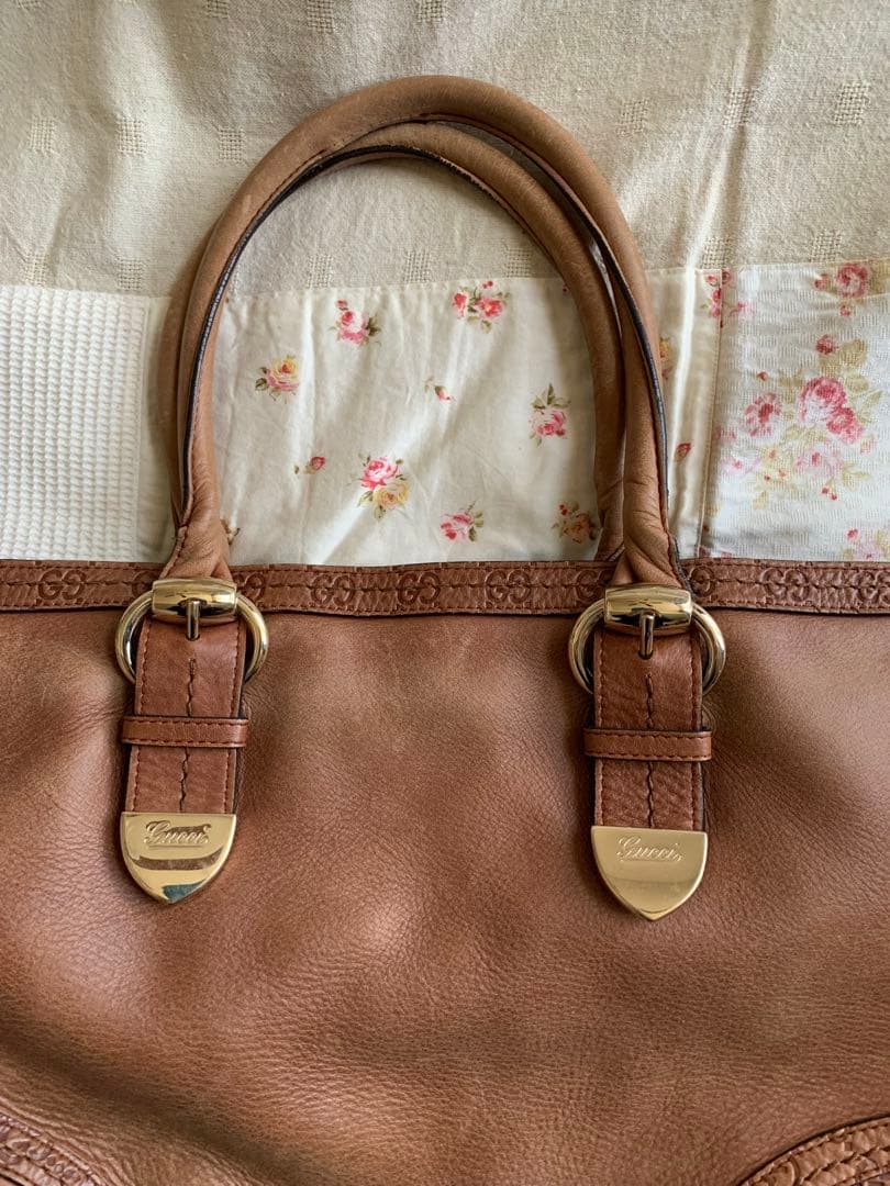 週末限定セール❣️Gucci ブラウンレザーバッグ