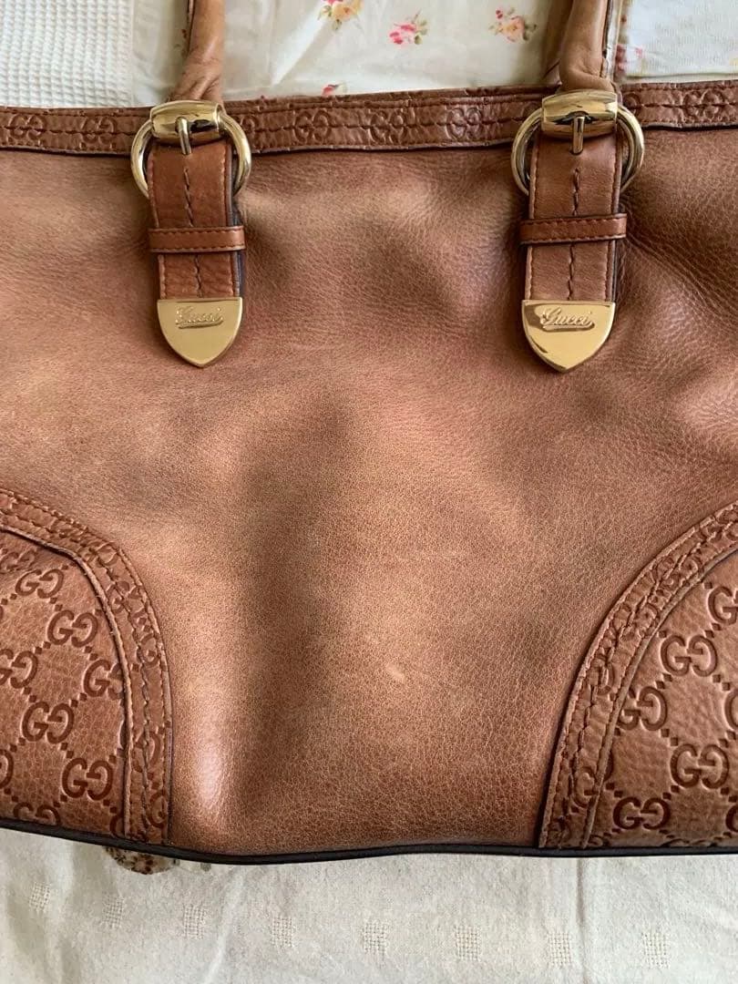 週末限定セール❣️Gucci ブラウンレザーバッグ